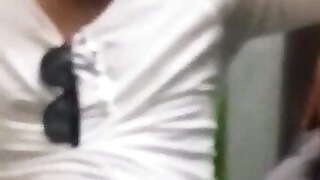 Latino exposes his dick on a subway