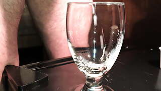 thick cumshot in a glass