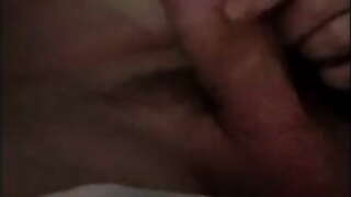 Stroking my thick uncut cock