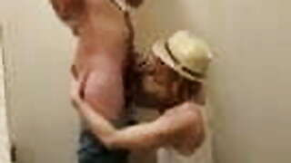 she sucks his dick in changing room