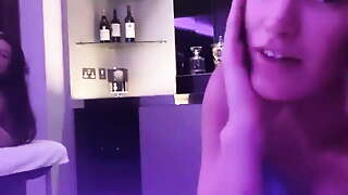 Erin Willerton and brunette friend in parlor after a massage