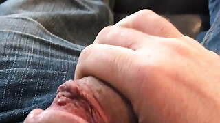 Stroking my cock- precum
