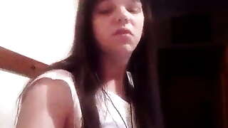 Trans girl smoking