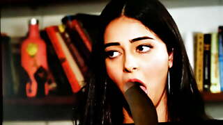 Ananya Panday Cum Tribute #1 With Lotion