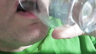 my sissy slave drinks his own cum from glass part 1