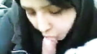Hijab Teen Slut Public Car Blowjob