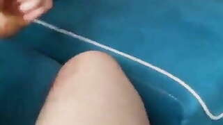 Wife in ecstasy reaches for hubby as he jerks