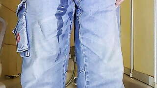 wetting jeans