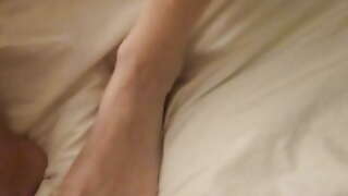 Wife slides on thigh highs