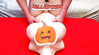 ANAL HARDCORE FUCK FOR HAPPY HALLOWEEN - AMATEUR EXTRA SMALL TEEN 18 years VERY BIG TITS HUGE ASS FUCKED HARD BIG COCK MAN. BIG BUUBLE BUTT PETITE TEEN. HOMEMADE FUCKING SEX DOLL