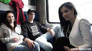 Foursome Sex in Public TRAIN