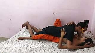 Lovely Young Desi Couple from Nisha College Fuck in the Stock Room