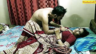 Indian xxx milf bhabhi real sex with husband close friend! Clear hindi audio