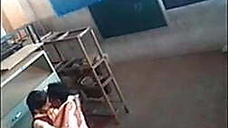 School girl fucked by her teacher in store room