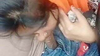 Desi bhabi hang out &amp; blowjob bf when hubby on work