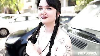 PutaLocura - Morena de tetas grandes espa&ntilde_ola traga leche de su novio en pillada