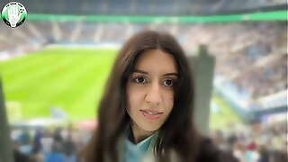 I get fucked in the stadium toilets during a football match