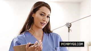 Perv stepson ass fucks his horny stepmom and his nurse - Bella Rolland, Jennifer White