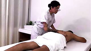 Venezuelan masseuse enjoys her client and gives him the massage of his life