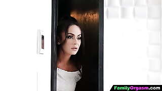 FamilyOrgasm - Intrepdid Girl Cums after Breaking in Brother'_s Room