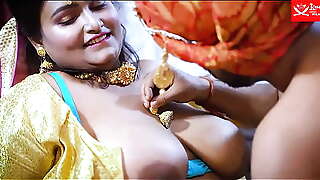 Hot &amp_ Sexy Suchitra Bhabhi First Night Sex With Newly Married Husband.