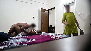 Maid caught fucking with wife
