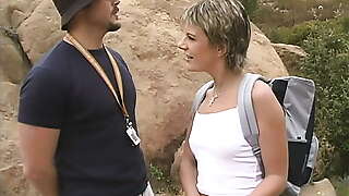 Blonde milf mom outdoors fucking