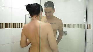 My stepmother gives me a fuck in the bathroom for my birthday