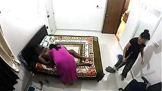 having sex while hotel maid cleaning room