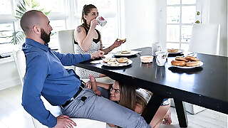 Young Stepdaughter Lets Her Stepfather Pound Her Young Cooch until He Cums - Myfamilyfuck