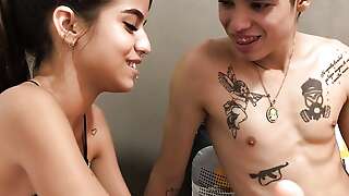I find my little Indian stepsister's sex toy and show her my cock which is better