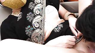 Barber Desi Female Horny while hair cutting