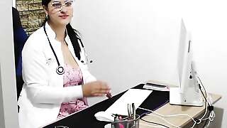 At a medical appointment my horny doctor fucks my pussy - Porn in Spanish