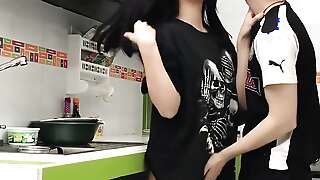 I Find My Horny Step Sister in the Kitchen - Porn in Spanish