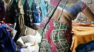 Elder stepsister stripped naked and fucked in doggy style from behind India Desi girls sax