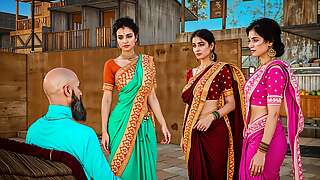 Dhongi Baba quenched the thirst of Desi Bhabhi's pussy by Fucked her in the ashram