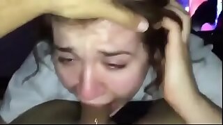 indin white girl crying sucking my cock