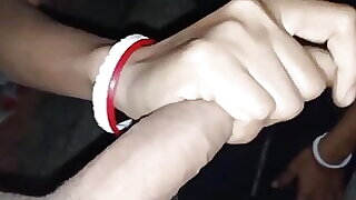 Hot Indian wife hardcore fucking on alone at home